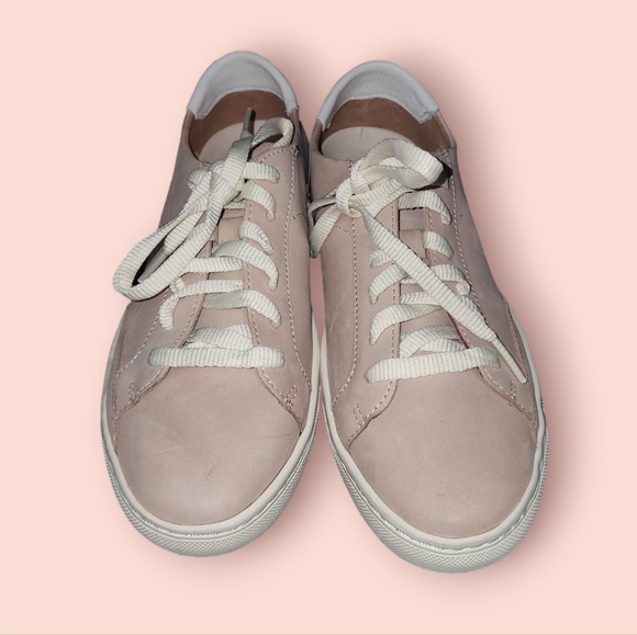 Soludos Women's Ibiza Classic Lace-up Sneaker Nude Pink Leather Fashion Casual 8 - Picture 2 of 5